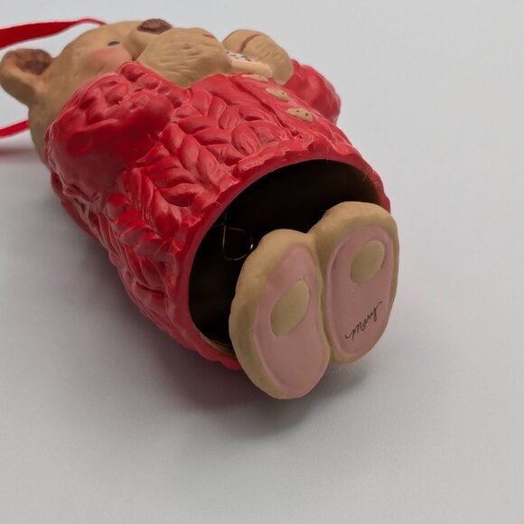 Hallmark Keepsake Snuggly Sugar Bear Bell 2001, Porcelain Christmas Ornament - Picture 8 of 12